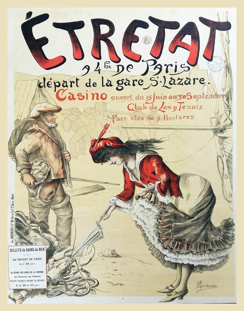 Decoration Poster.Home room art.Interior design.Etretat.Paris French.Wall.7369