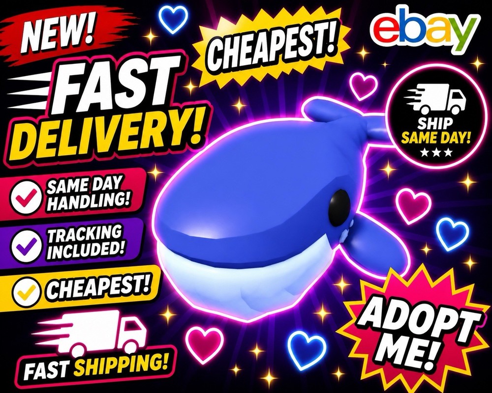 Mega Blue Whale - Adopt from me! - Cheap & Trusted Store!!