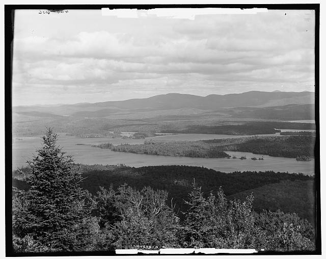 Raquette Lake Adirondack Mountains New York c1902 View from West Mountain