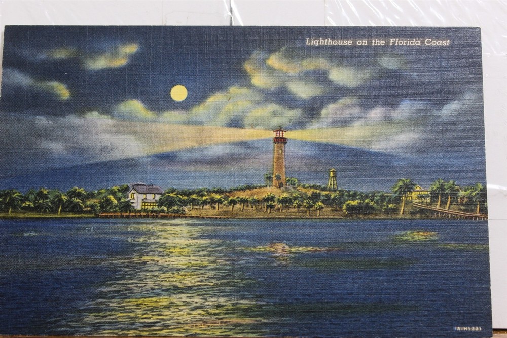 Florida FL Coast Lighthouse Light House Postcard Old Vintage Card View Standard