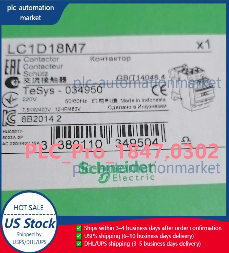 LC1D18M7 Brand New Schneider LC1D18M7 220VAC Contactor Fast delivery US Free TAX