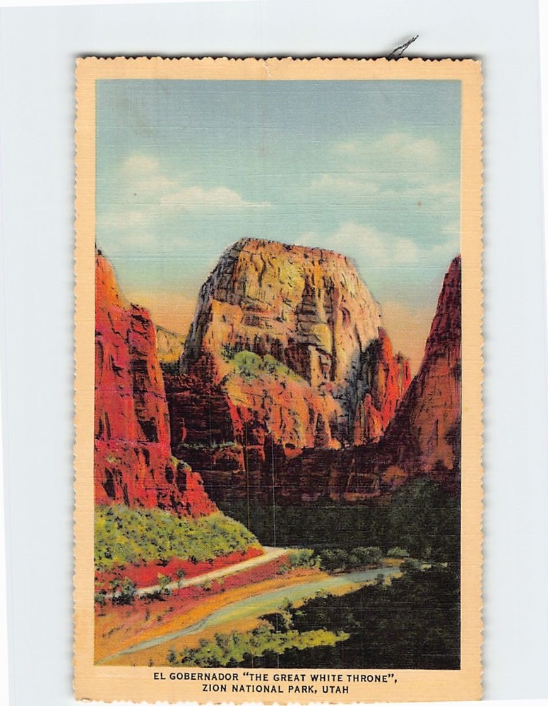 Postcard El Gobernador Zion National Park Utah USA