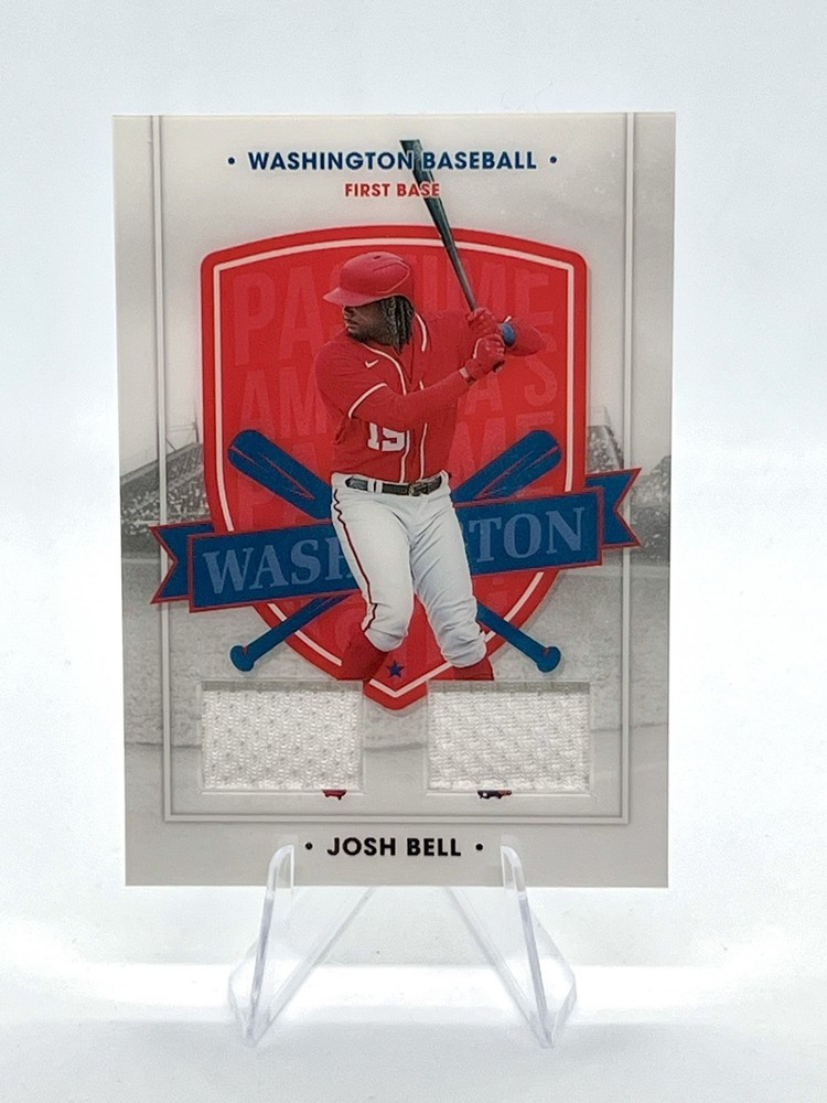Josh Bell 2021 Panini Chronicles America's Pastime Swatches #75 Nationals