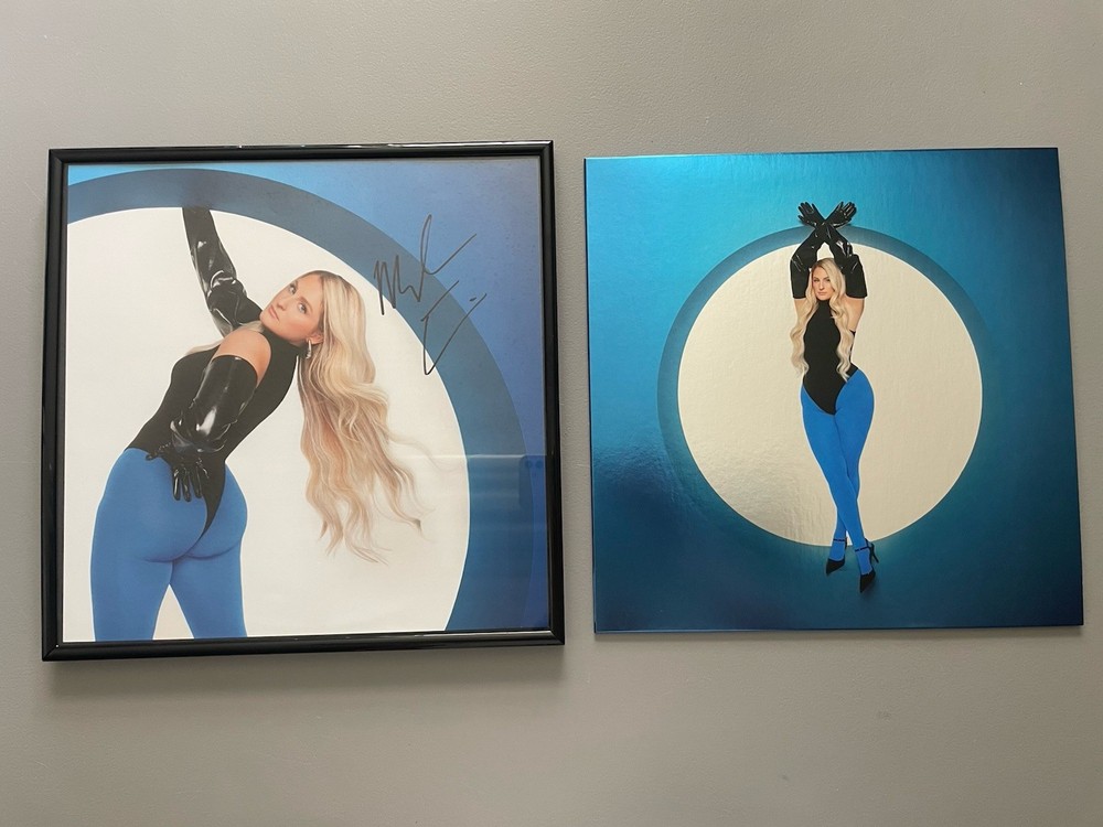 Meghan Trainor TIMELESS Signed Vinyl Transparent Sea Blue AUTOGRAPHED  & Framed