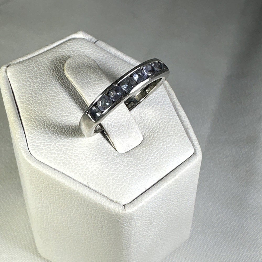 STUNNING .925 Vintage Sterling Silver Estate Ring Size 6 with Colorless Stone