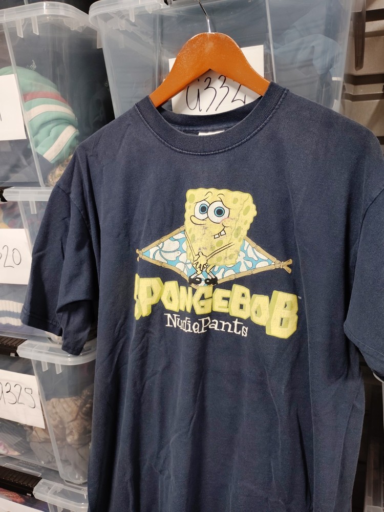 Vtg SpongeBob Nudiepants Allsports Nickelodeon Tee Size Xl Faded  A347