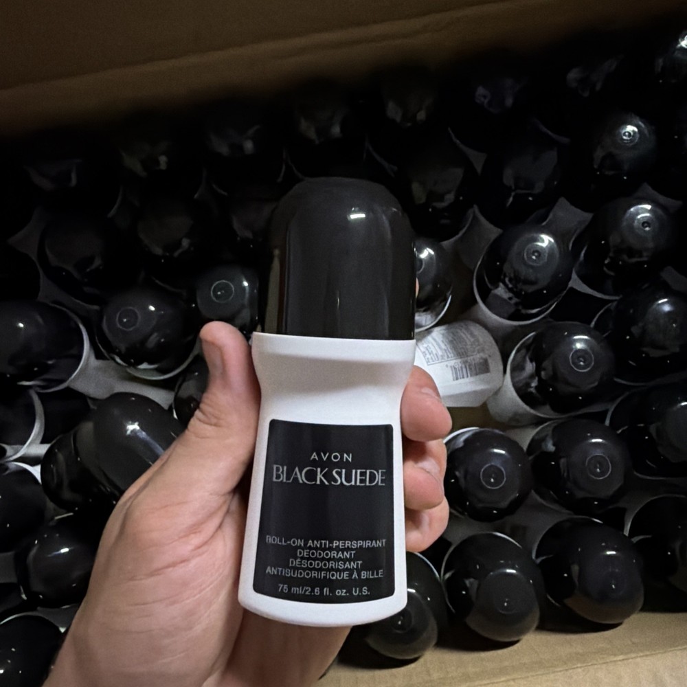 Avon Black Suede Deodorant 2.6 oz - Antiperspirant Deodorant Roll on Pack of 10