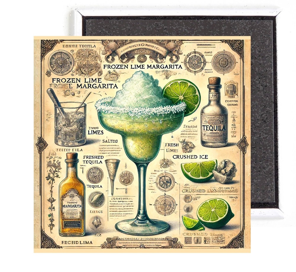Frozen Lime Margarita FRIDGE MAGNET sign advertisement