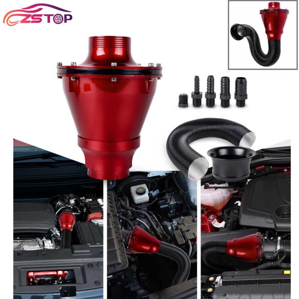 Red Apollo Universal Cold Air Intake Kit with Air Box and Filter
