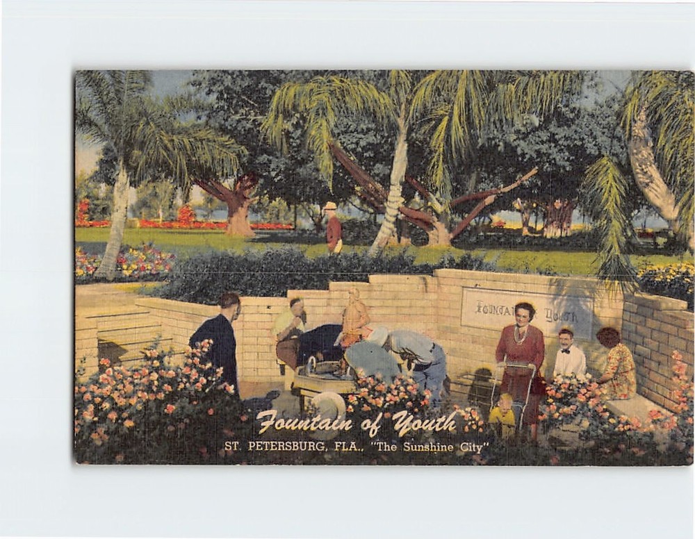 Postcard Fountain of Youth The Sunshine City St. Petersburg Florida USA