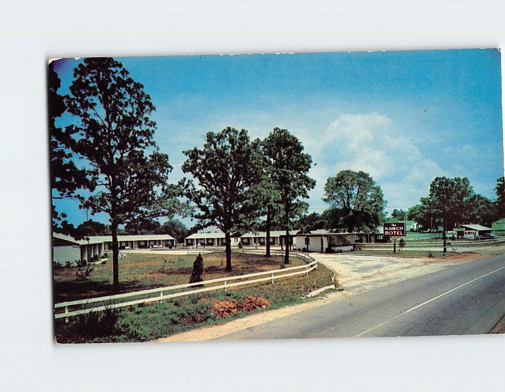 Postcard  The Ranch Motel Suburban Atlanta Georgia  USA