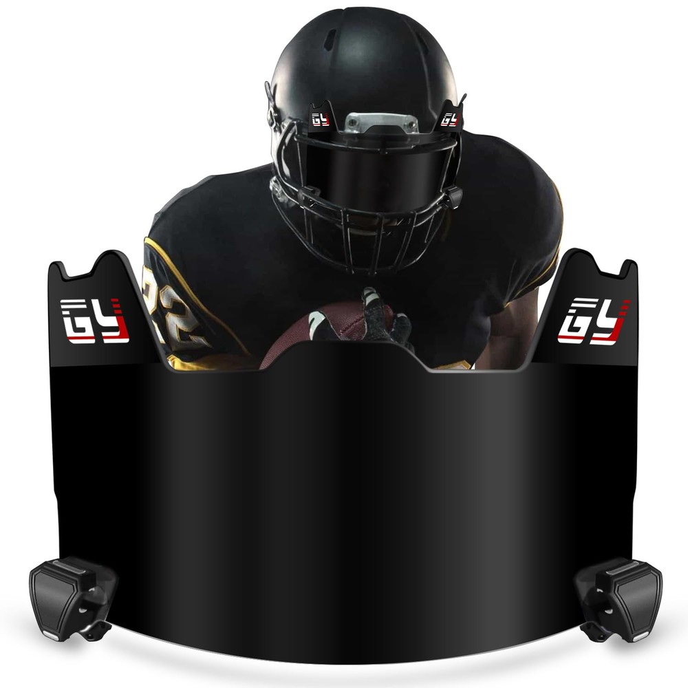 GY Football Visor Football Facemask Visor Black - Color Tinted Eye Shield Vis...