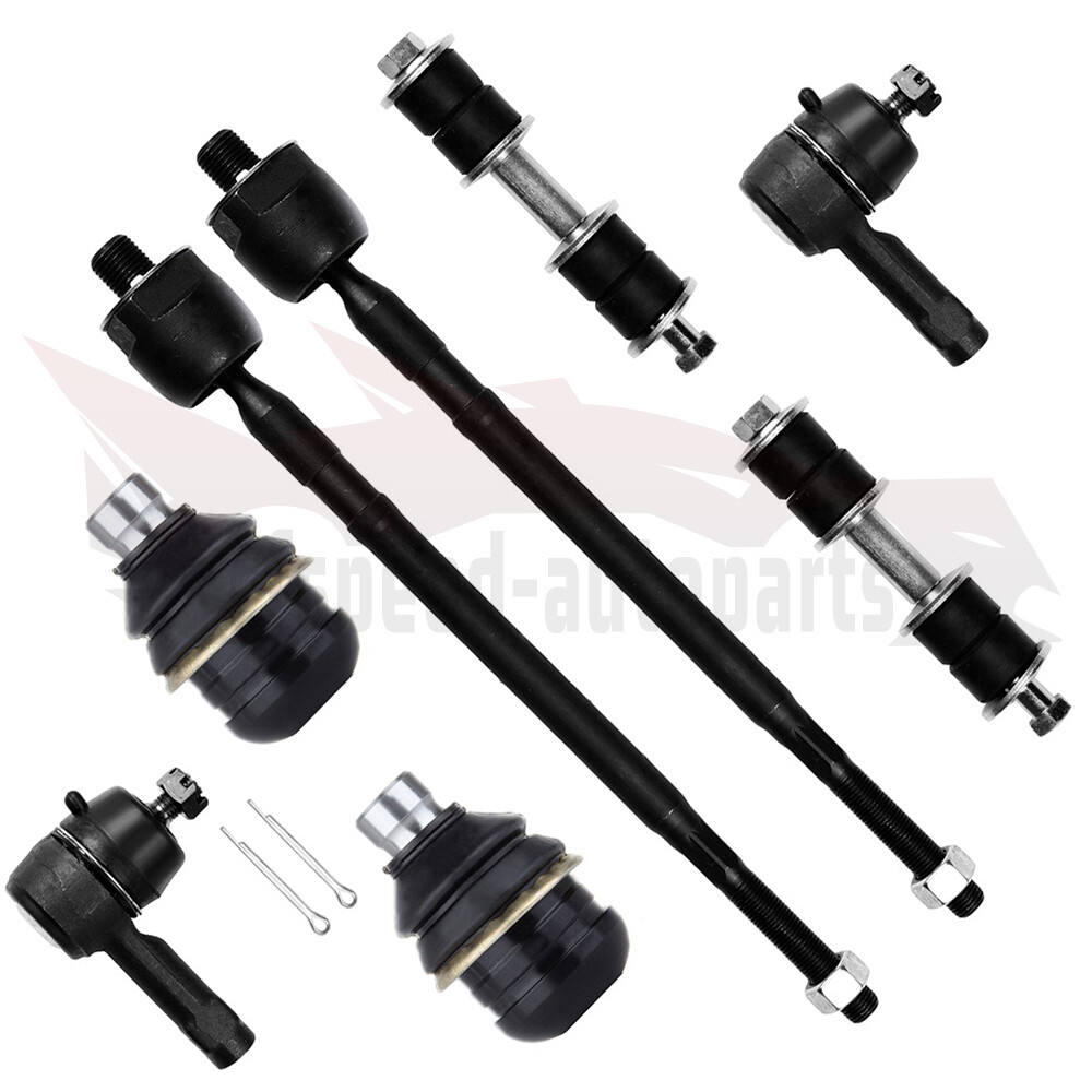 8pcs Front Suspension Kit for 2002-2007 Mitsubishi Lancer - Ball Joints & Tie Rod Ends