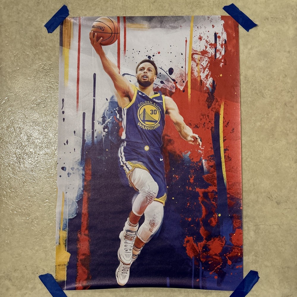 Steph Curry NBA ✅ Golden State Basketball ✅ Canvas Poster Print Wall Art ✅ 16x24