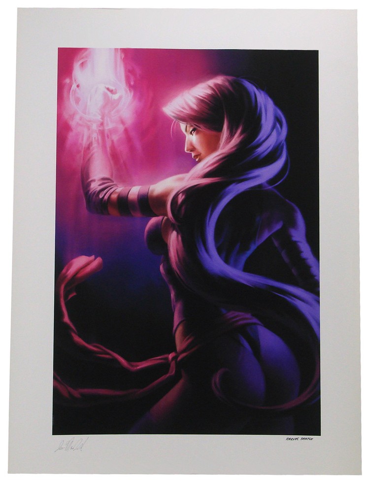 Sideshow Collectibles Psylocke Premium Art Print Lithograph Marvel Sample