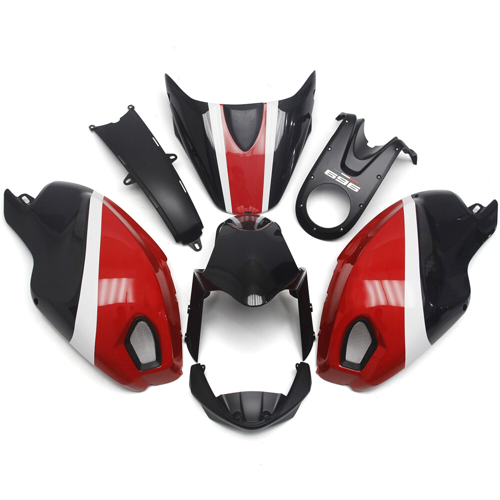 Red White Black Bodywork for Ducati 696/796/795/M1000/M1100 2009 - 2011 Fairings
