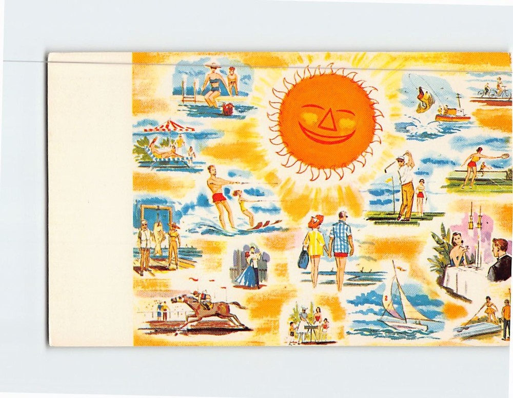 Postcard Summer Activities Sun Art Print