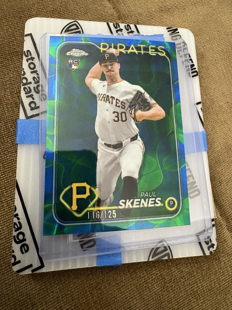 2024 Topps Chrome Update Paul Skenes /125 RC Blue Green Lava Lamp #USC88 Rookie