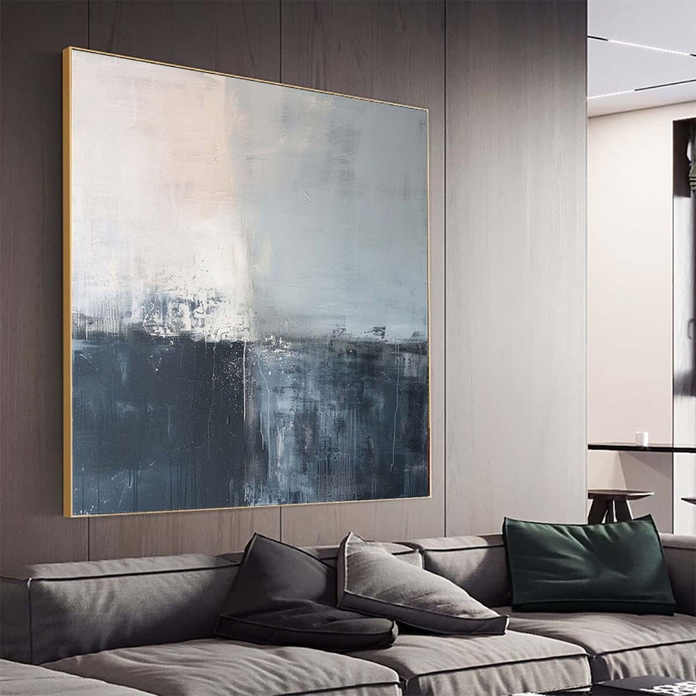 Abstract Wall Art Handmade Texture Oil Paintings On Canvas Home Decor Gray