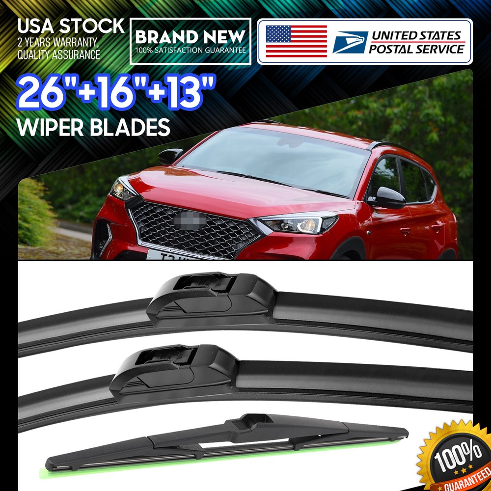 26-16 Inch U/J-Hook Windshield Wiper Blades Fit Hyundai Tucson 2015-2020