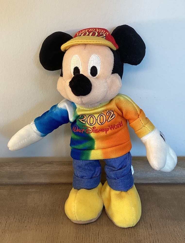 Walt Disney World 2002 Mickey Mouse 7.5 Inch Plush Tie Dye