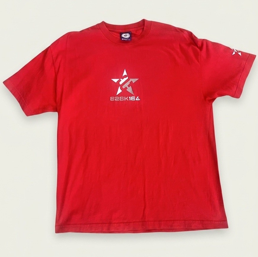 Vintage Ezekiel Skateboards T-Shirt Red Star Logo Made in USA Men's Large Y2K