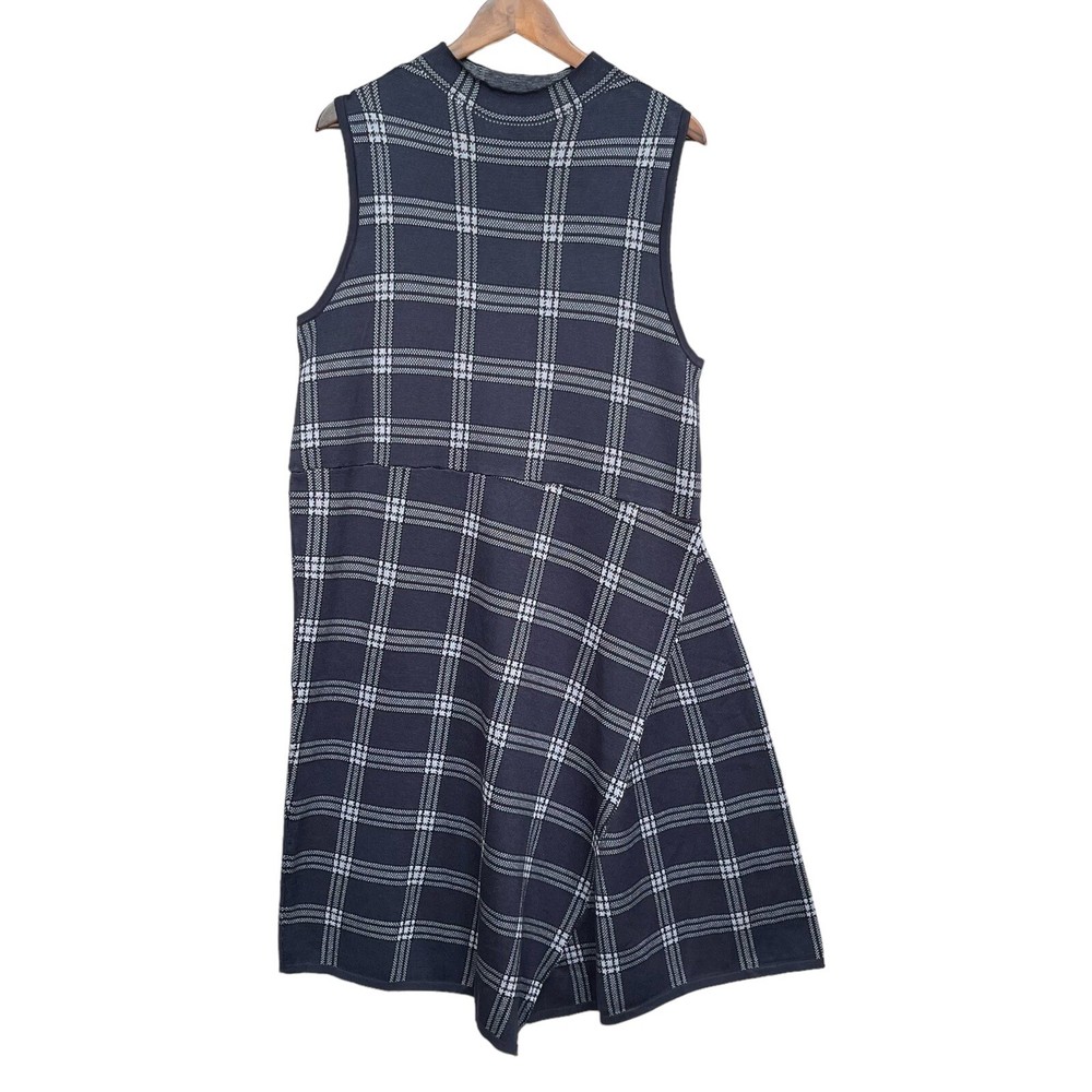 Free Assembly Sweater Dress Women Size XXL Blue Mock Neck Asymmetric Sleeveless