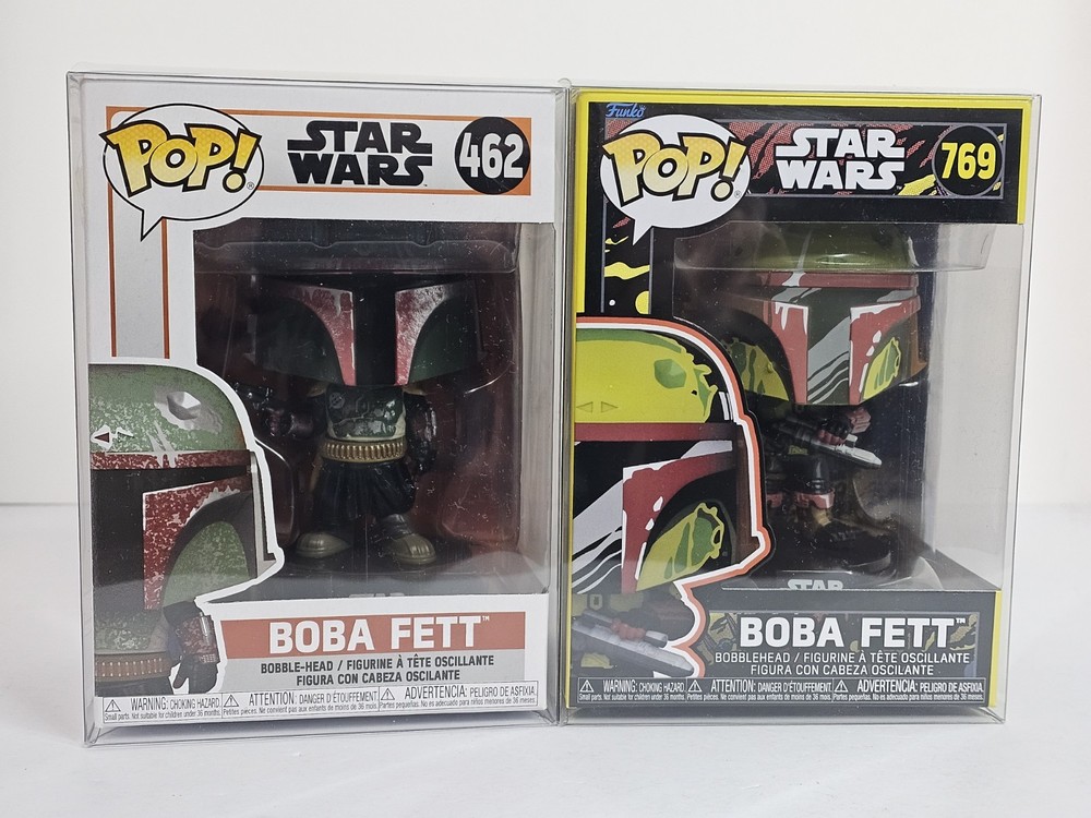 Boba Fett Lot Of 2 Funko Pop! With Protector