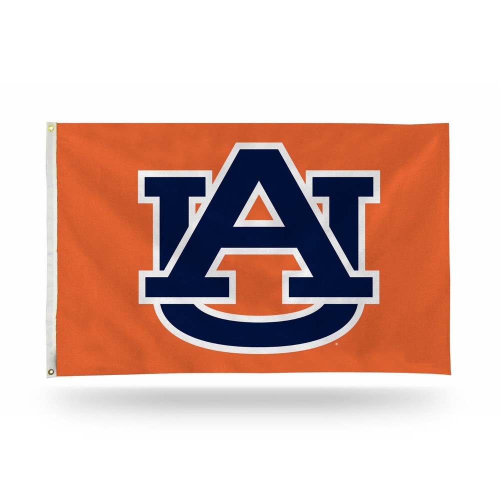 Auburn Tigers Orange Background Team Logo Flag 3x5 FT Banner
