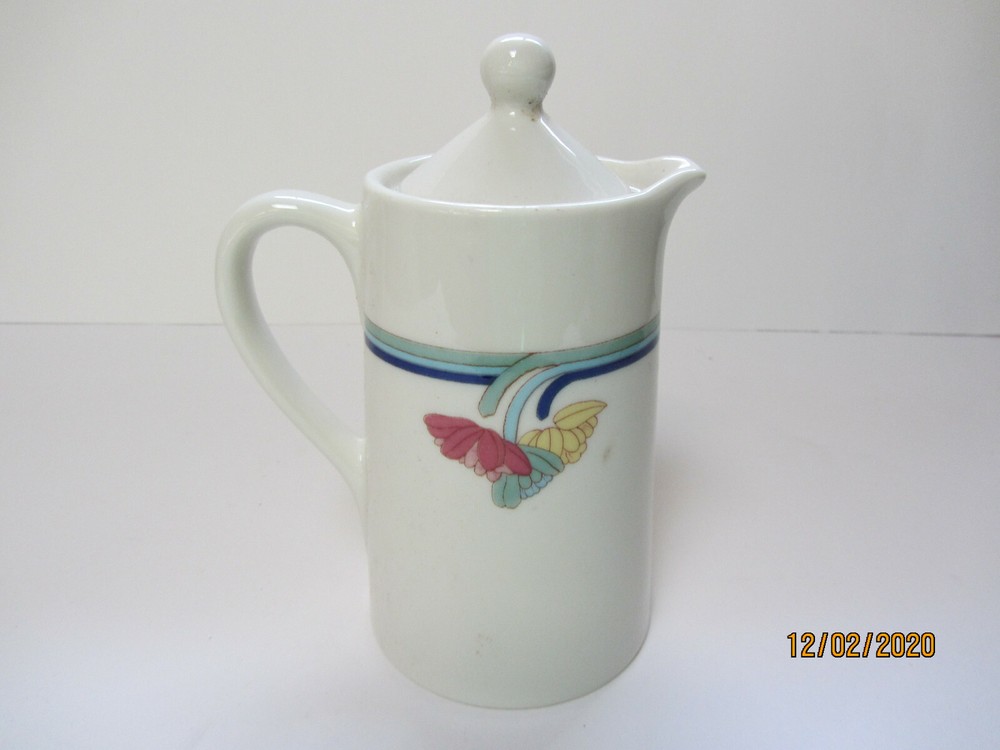 Vintage Rego Small Pitcher/Personal Tea Carafe With Lid E476-57 3 Flower Design