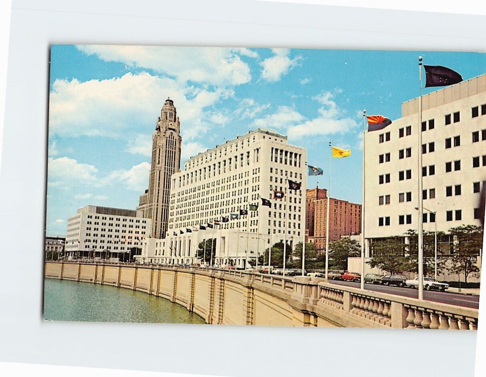 Postcard View of Avenue of Flags Columbus Ohio USA