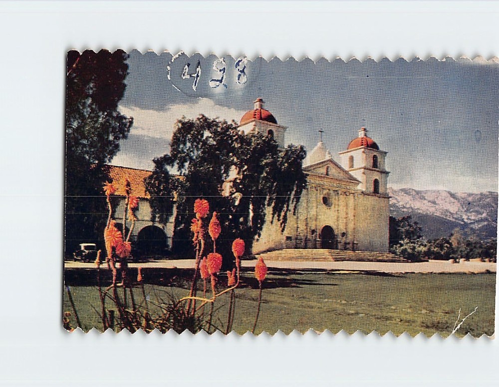 Postcard Mission Santa Barbara California USA
