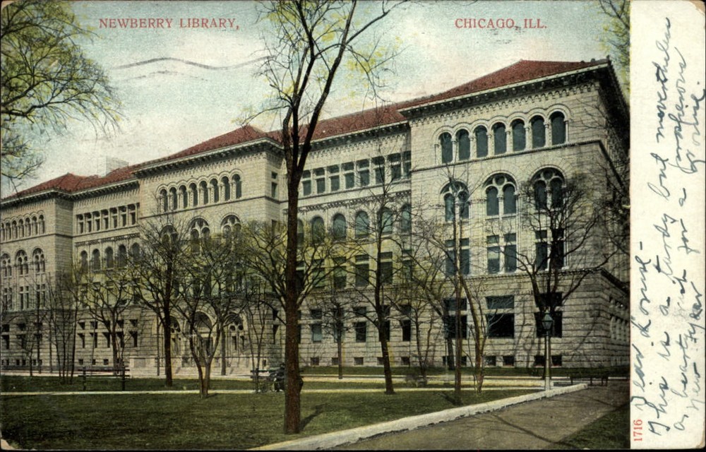 Newberry Library Chicago Illinois ~ UDB c1909 to Maple Rapids Michigan