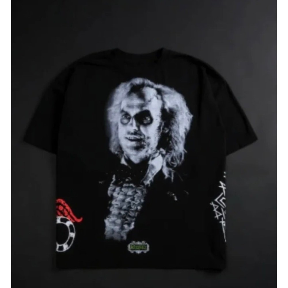 civil regime bettlejuice oversized tee in black sz small