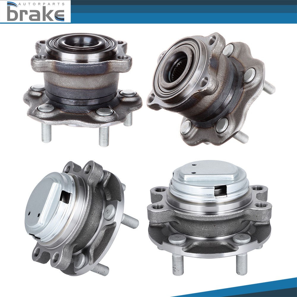 Front + Rear Wheel Bearing & Hub For Infiniti EX35 G35 G37 Q50 QX70 Q60 370Z RWD