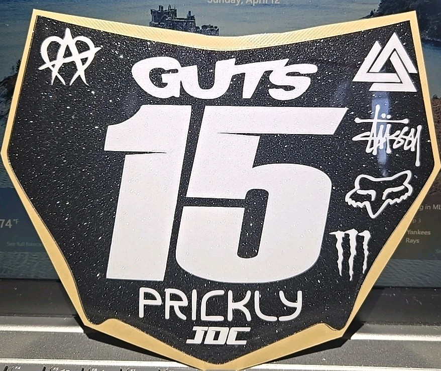 Discounted MOTOCUTZ Number Plate Decal - As Is / Overstock