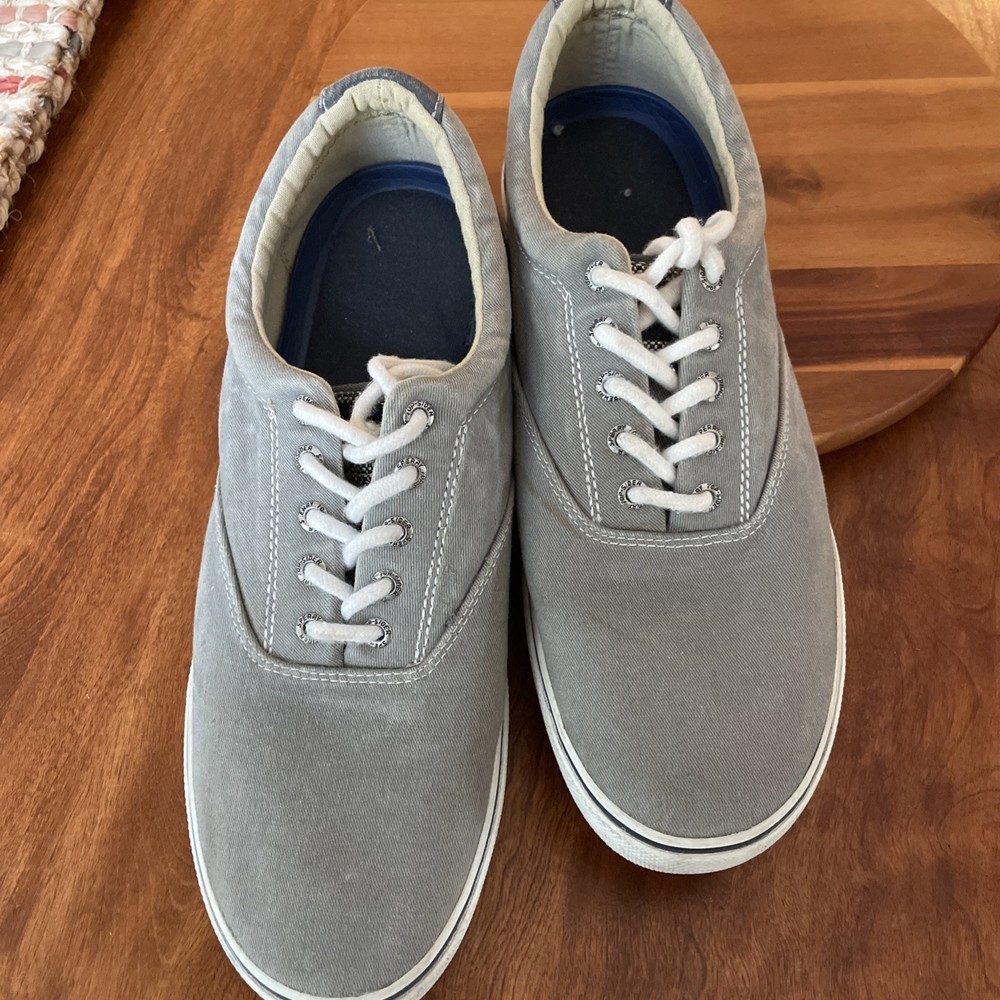 Sperry TopSider Halyard CVO Men's 11 M GreyCanvas Sneakers Casual Shoes 1772706