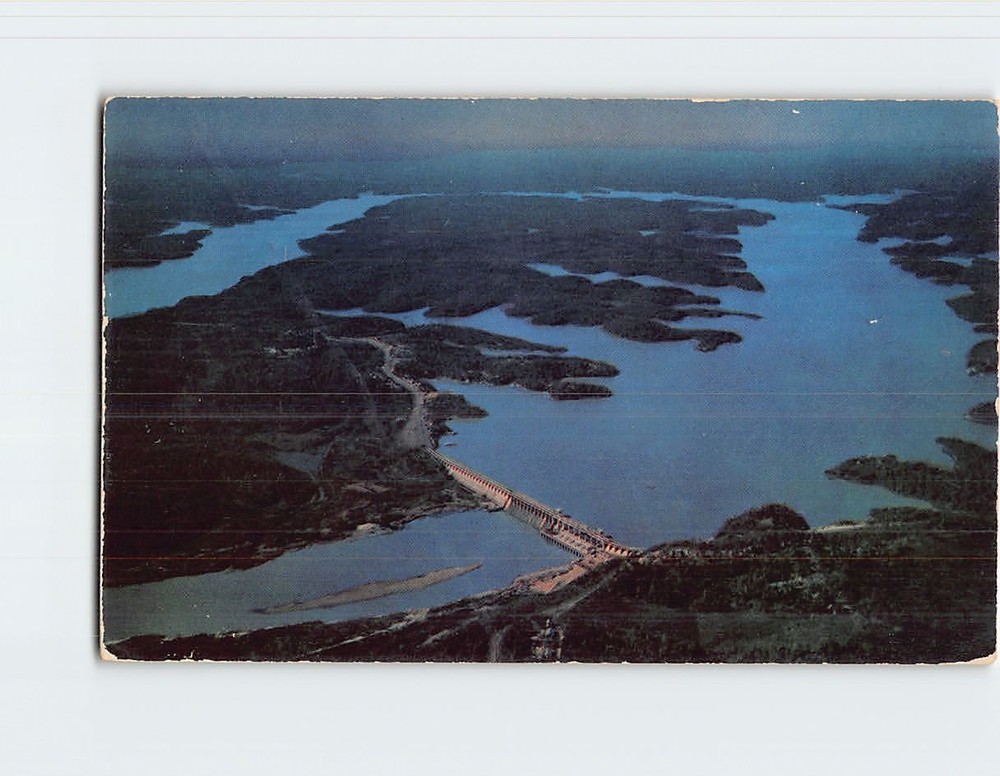 Postcard Aerial View of Bagnell Dam and Lake of the Ozarks Missouri USA