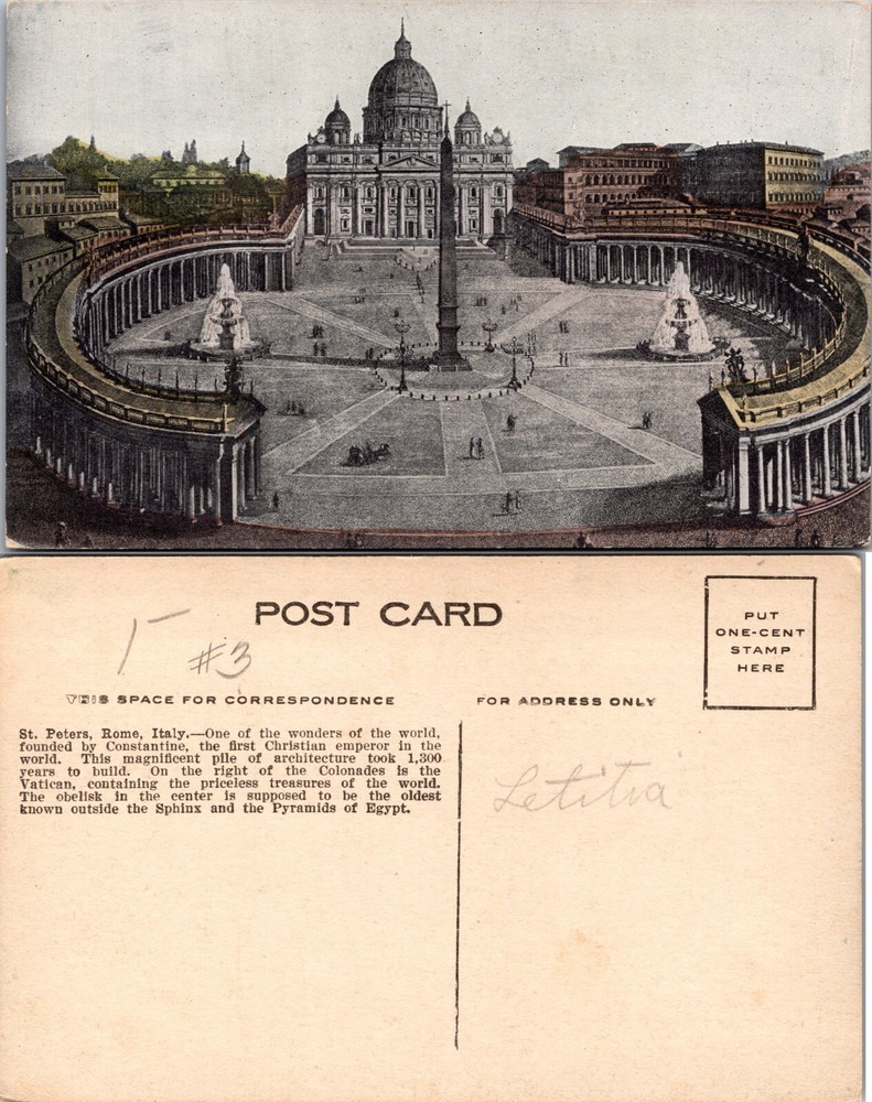 St Peters Basilica Rome Italy Postcard