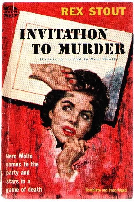 RARE NERO WOLFE Invitation to Murder by Rex Stout Vintage Avon  #738 pb