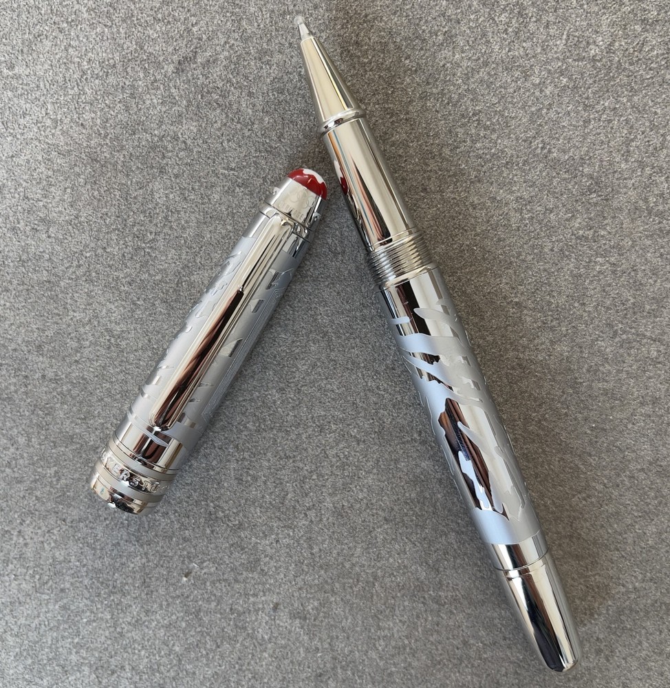 Deluxe Olympic Chamonix Metal Series Steel Color 0.7mm Rollerball Pen No Box