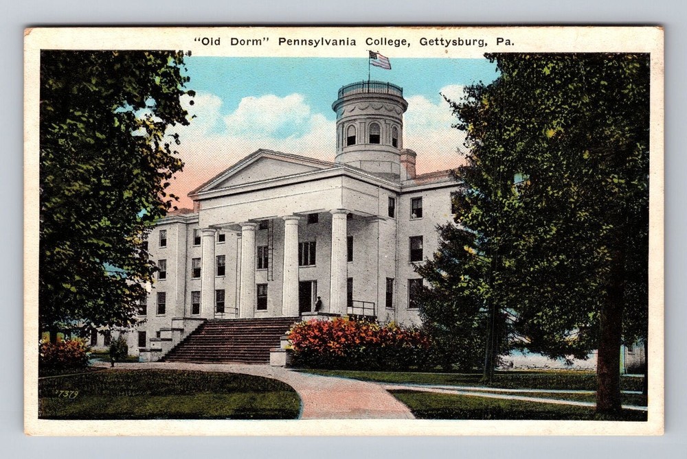 Gettysburg PA-Pennsylvania Dorm Pennsylvania College Vintage Postcard