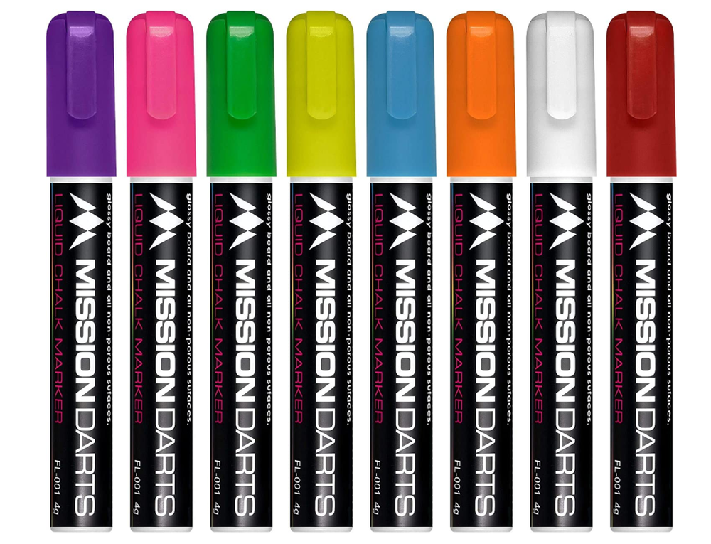 Mission Liquid Chalk Markers - 8 Colors - Liquid Chalk Pens