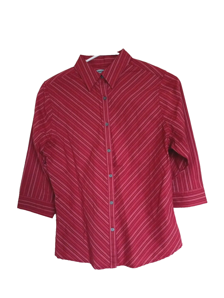 Marsh Landing 3/4 Sleeve Button Up Blouse in Size S