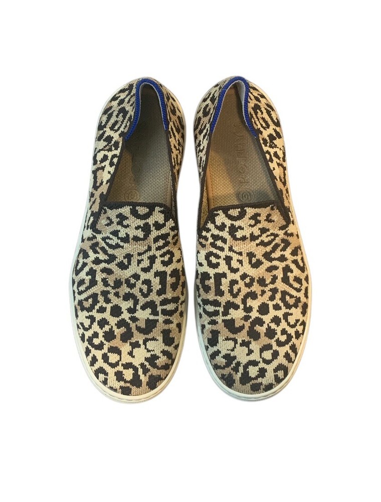 Rothy’s The Original Slip Ons Sneakers Animal Print Size 9.5 Desert Cat Cheetah