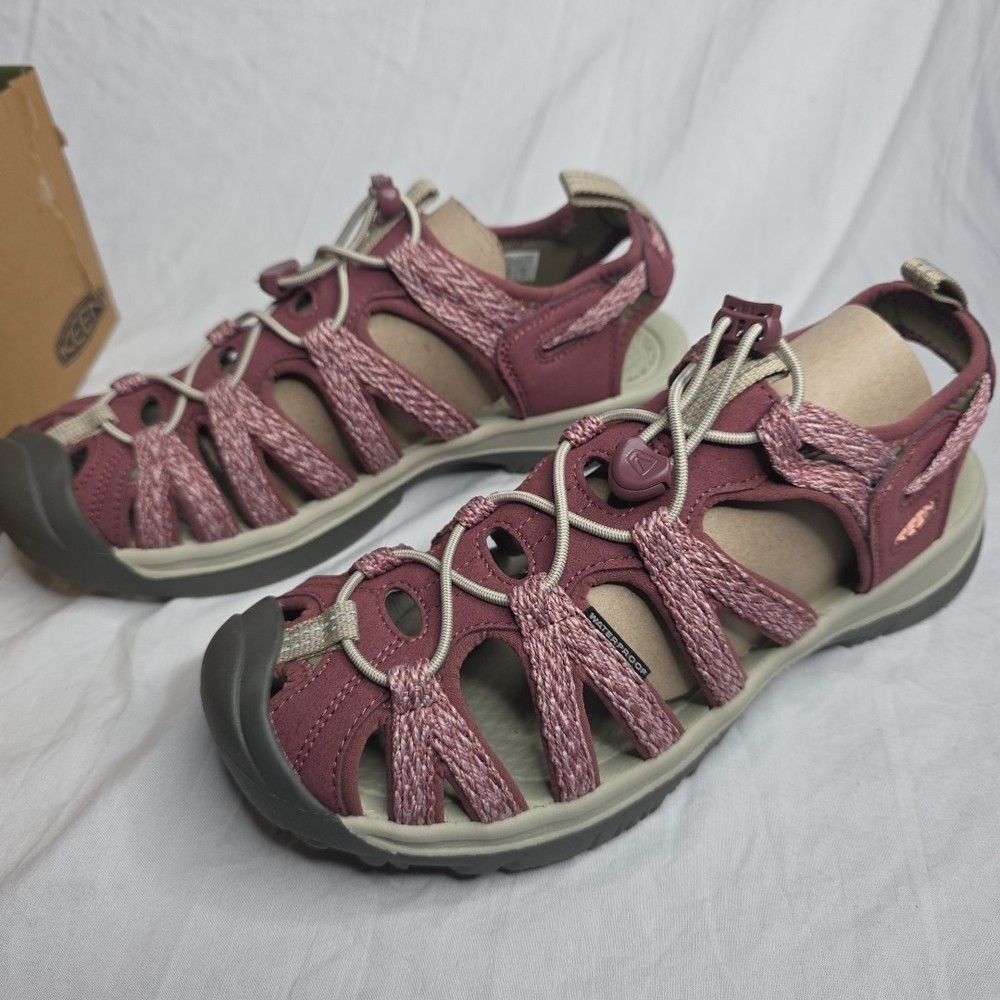 KEEN Whisper Waterproof Closed Toe Hiking Sport Sandals Womens 10 Rose NIB (BUF)