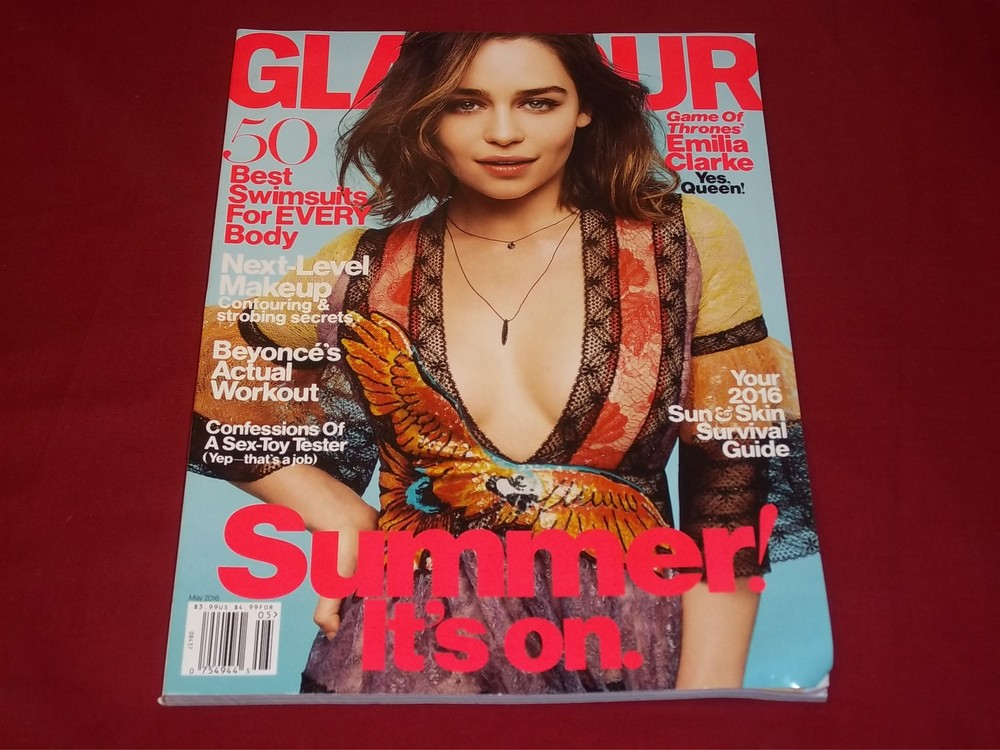 2016 MAY GLAMOUR MAGAZINE - EMILIA CLARKE - FRONT COVER - PB 2315