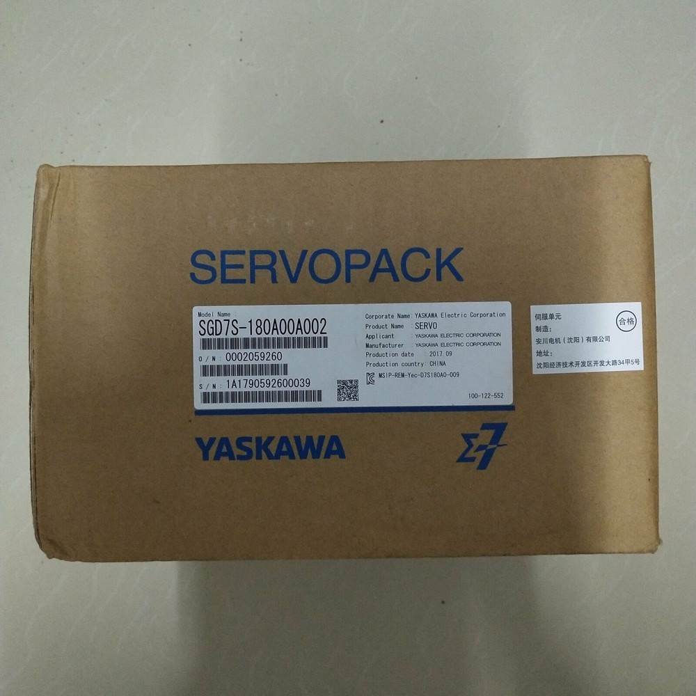 SGD7S-180A00A002 AC Servo Motor SGD7S180A00A002 New Expedited Shipping #F5