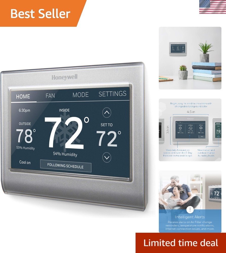 Wi-Fi Smart Color Thermostat, 7 Day Programmable, Touch Screen, Energy Star, ...