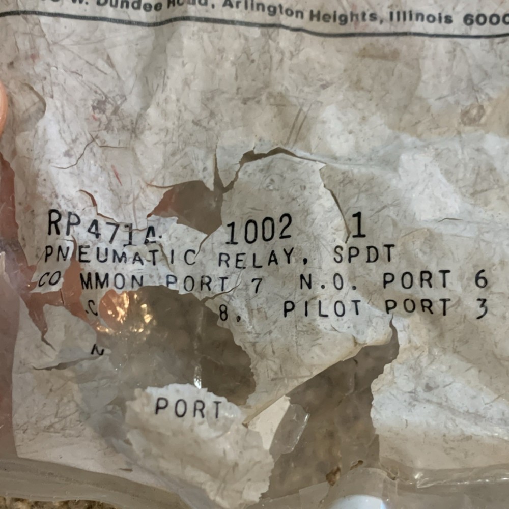 Honeywell RP471A10021 Pneumatic Relay SPDT Plastic Metal Contacts